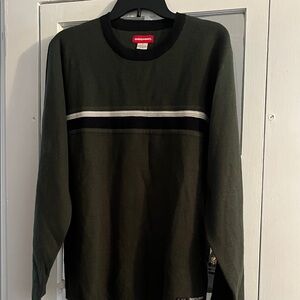 UNIONBAY Olive and Black Crewneck Sweater